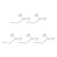 thumbnail image 1 of Unique Bargains 10Set Ribbon Crimp Clamp Ends Lobster Claw Clasps & Chain 10mm Silver White for DIY, 1 of 7