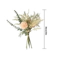 thumbnail image 2 of Ramo de flores artificiales para novia, paquete de flores de simulación, centro de mesa de oficina en casa, ramo falso, rosa melocotón Inevent HA7195-03B, 2 of 6