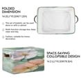 thumbnail image 3 of IAUYY Set of 2 Storage Cubes with Handles-Not Prone to Deformation Canvas Storage Baskets for Bedroom Closet Living Room Decorative Storage Baskets A Light Green Background, 3 of 9
