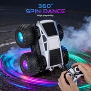 Redsmile Remote Control Car,2.4GHz Amphibious RC Cars,1:18 Waterproof Cyber Truck with LED Lights,360° Rotatable Monster Truck Toys