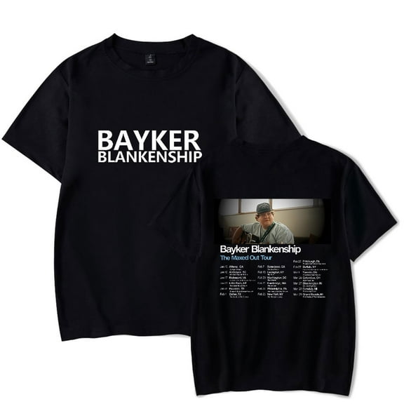 Bayker Blankenship World Tour 2025 Tee Shirt Round Neck Short Sleeved