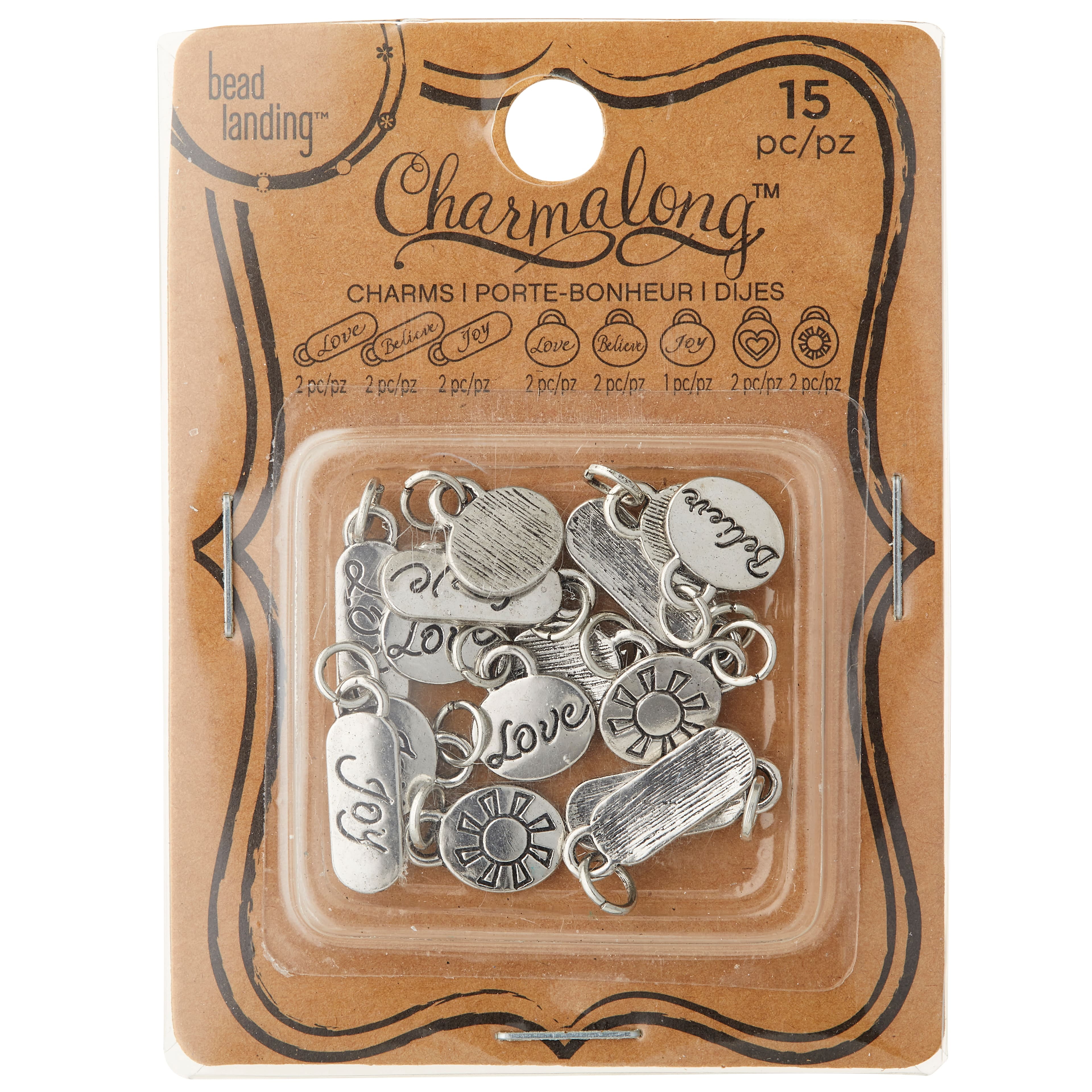 Charmalong Multicolored Rhodium Heart Charms by Bead Landing | Michaels