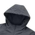 thumbnail image 4 of IROINNID Mens Full Zip Hooded Jacket Windproof Water Resistant Fleece Lined Outdoor Coat Long Sleeve Solid Color Casual Lightweight Winter Outerwear for Daily Commute, 4 of 5