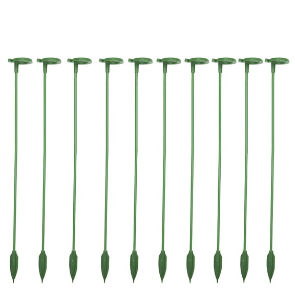ZHZFKQ 2026 New 10 Pack Plant Support Stakes,Tomato Stakes,Pepper Plant Support,Green Garden Single Stem Support Stake,Plant Cage Support Ring for Indoor Outdoor Flowers Rose Amaryllis Peony