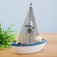 thumbnail image 4 of Shisuyan 2Pcs Mediterranean Style Sailboat Adornment Sailing Boat Decor Chic Ship Model, 4 of 8