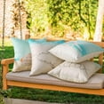 thumbnail image 6 of Waterproof Summer Decorations Outdoor Throw Pillow Covers Linen Starfish Shell Pillow Covers Pack of 4 Square Cushion Case Garden Pillowcase 18x18 Inch for Patio Furniture Couch Tent (Beach), 6 of 6