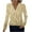 Beige, variant on ShiShine 3/4 Sleeve Tops for Women 2025 Fall Henley Neck Shirts Elbow Sleeve Tshirts