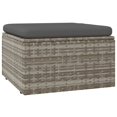 thumbnail image 5 of vidaXL 9 Piece Garden Lounge Set with Cushions Grey Poly Rattan, 5 of 5