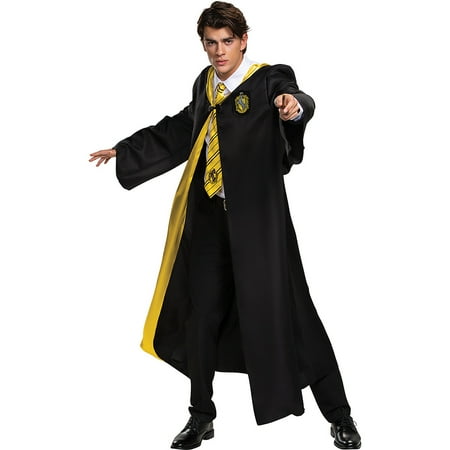 Disguise Adult Harry Potter Hufflepuff Deluxe Robe Costume - Size X Large