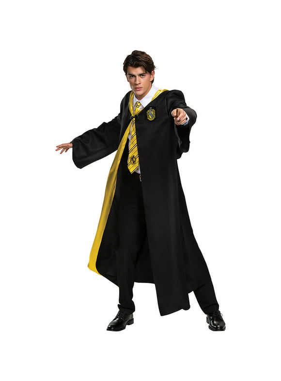 Disguise Adult Harry Potter Hufflepuff Deluxe Robe Costume - Size X Large