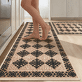 thumbnail image 2 of Hiasan 2 Piece Anti Fatigue Kitchen Rugs, Waterproof Comfort Mats for Standing Long Hours, Fit Kitchen, Office, Busy Households, 17"x30"+17"x59", Black Checkerboard, 2 of 6