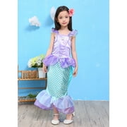 Ariel Mermaid Set Cute Girl Princess Fancy Dress Party Cosplay Costume