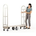 thumbnail image 4 of HaulPro's Hand Cart with Dual Removable Handles | Narrow Aisle U-Boat Platform Truck Dolly | 16 x 60 Heavy Duty Utility Cart with Steel Deck | Holds Up to 2,000 Pounds, 4 of 5
