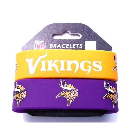 NFL Football Silicone Rubber Wrist Band Two Bracelets Choose Your Team
