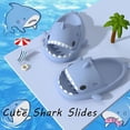 thumbnail image 4 of Cartoon Shark Flip Flops, Non-Slip Thick-Soled Beach Flip Flops, Quick-Drying Funny Pool Sandals, 4 of 5
