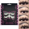 thumbnail image 3 of 5 Pairs False Eyelashes Natural 3D Lashes Fake Eyelashes Makeup Eyelashes, 3 of 10