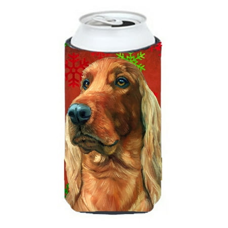 

Carolines Treasures LH9576TBC Irish Setter Red Snowflakes Holiday Christmas Tall Boy Hugger Tall Boy multicolor