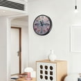 thumbnail image 6 of Voice Activated Clock with Glow Light 12 Inch Large Silent Wall Clock Battery Operated for Home Decor Watercolor Ornate Dragonfly, 6 of 8