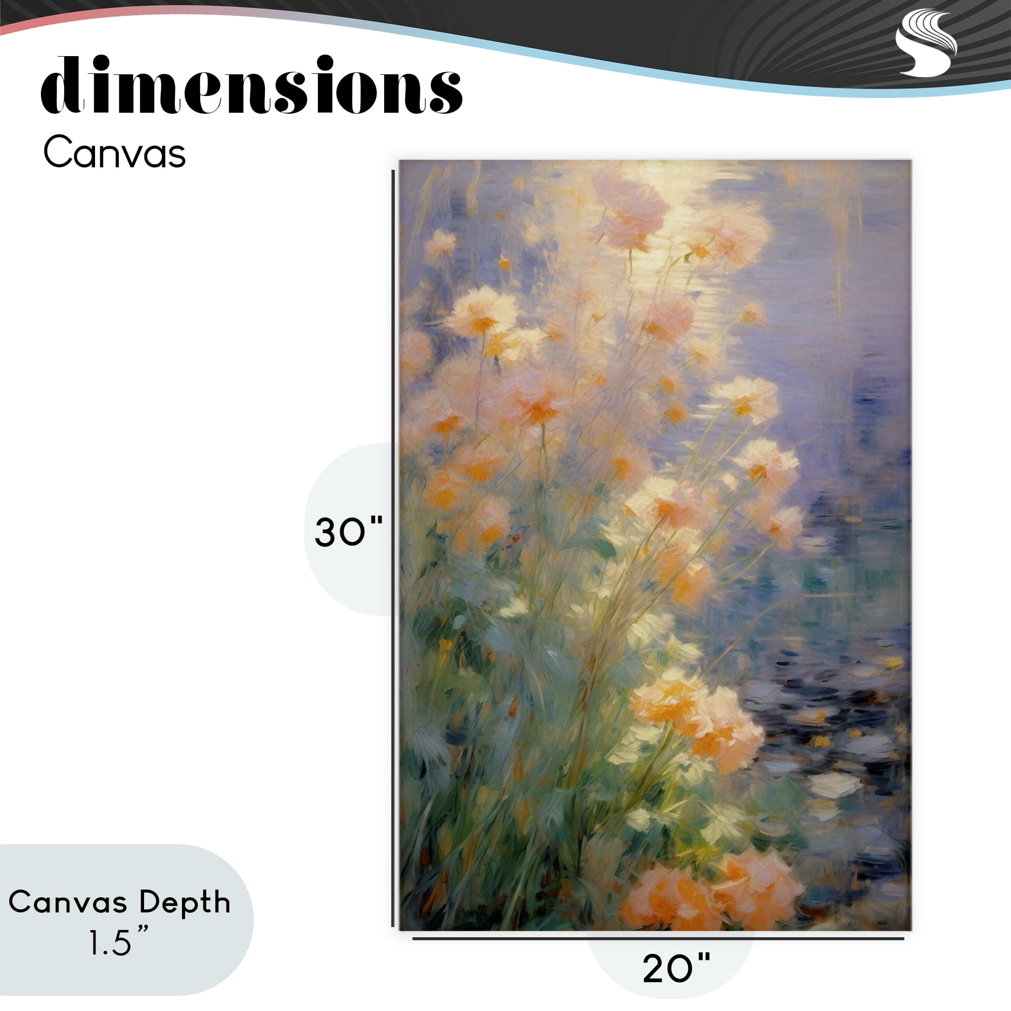 Stupell Industries Sunlit Pastel Blossoms Impression Canvas Wall Art, design by Angie Hawke