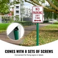 thumbnail image 4 of KFFKFF 8FT U-Channel Sign Post Durable Steel,Galvanized Steel, 96.06 x 3.15 x 1.38 in/2440 x 80 x 35 mm, 4-Pack, Green, 4 of 9