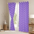 thumbnail image 3 of Manfei Kawaii Polka Dots Curtains Pack of 2 (42x84 Each) for Teens Female Men,Purple White Curtains Blackout,Vintage Aesthetic Bedroom Curtains,Luxury Bedroom Decor, 3 of 6