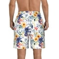 thumbnail image 3 of Naloa Lilies Flowers Men's Beach Shorts, Surfing shorts, Swim trunks, Quick Dry Swim Trunks for Surfing Beach Fun - Large, 3 of 9