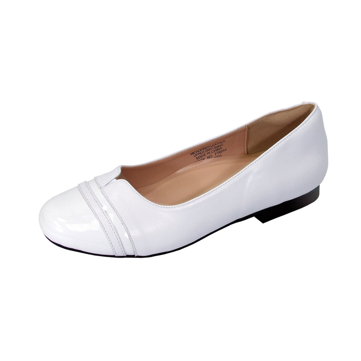 wide width white flats
