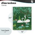 thumbnail image 4 of Stupell Industries Rustic Lodge Swan Pair on Green Pond Canvas Art, 16 x 20, by Nabeela Rumi, 4 of 8