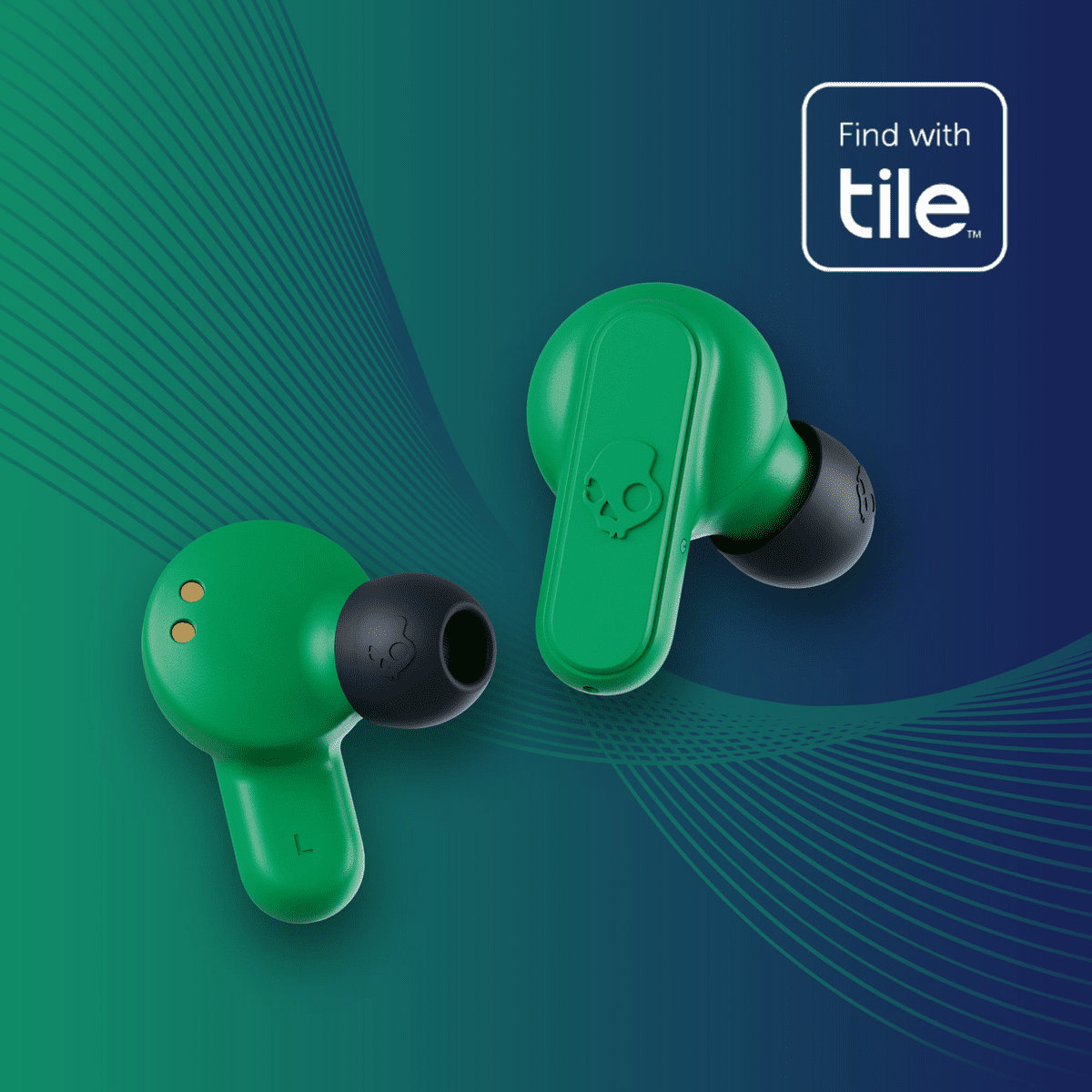 Skullcandy Dime XT 2 True Wireless In-Ear Earbuds, Blue/Green