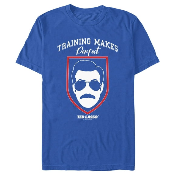 Men's Ted Lasso Training Makes Perfect Graphic Tee Royal Blue X Large