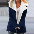 thumbnail image 2 of LYXSSBYX Winter Coats for Women 2023 Trendy Women's Fashion Long Sleeve Pocket Plush Button Coat, 2 of 5