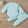 thumbnail image 3 of Newborn Baby Boy Girl Ribbed Romper and Pants Outfits Set 2PCS, 3 of 6