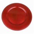 thumbnail image 3 of BalsaCircle 6 Red 13" Crystal Beaded Acrylic Wooden Textured Round Charger Plates, 3 of 5