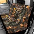 thumbnail image 2 of FUIALDOLG Autumn Rear Bench Seat Covers with Deer Forest Print, 2 Piece Washable Car Rear Seat Covers Easy to Install for Cars Vans and Auto Use, 2 of 7