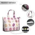 thumbnail image 5 of Colorful Donut Cy Print Weekender Bag Multipurpose Travel Tote Lightweight with Adjustable Strap Featuring Sweet Donut Dessert Designs, 5 of 5