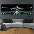 thumbnail image 2 of Large Aircraft Landing Canvas Print Poster - Modern Aviation Wall Art, Suitable for Living Room, Bedroom, Office Decoration - Frameless Airport Painting, Home Decor, Airplane Theme Art, 2 of 6