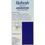 Refresh Optive Advanced Lubricant Eye Drops Triple Action Relief, 30 Ct, 3-Pack