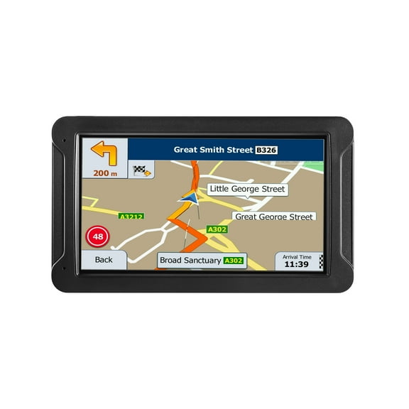 KFFKFF 7-Inch GPS Navigation System with Touch Screen, 16GB Storage, Built-in Dash Cam, Voice Guidance, Speed and Traffic Alerts, Custom Routes for Cars, Trucks, and RVs