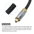 thumbnail image 4 of Audio Cable 360 Grados Giratorio Digital Cable Audio Óptico Nylon Cáscara Metal Chapado Oro 49.2 Ft Tos Cables para TV, DVD, Amplificador Estéreo Negro, 4 of 7