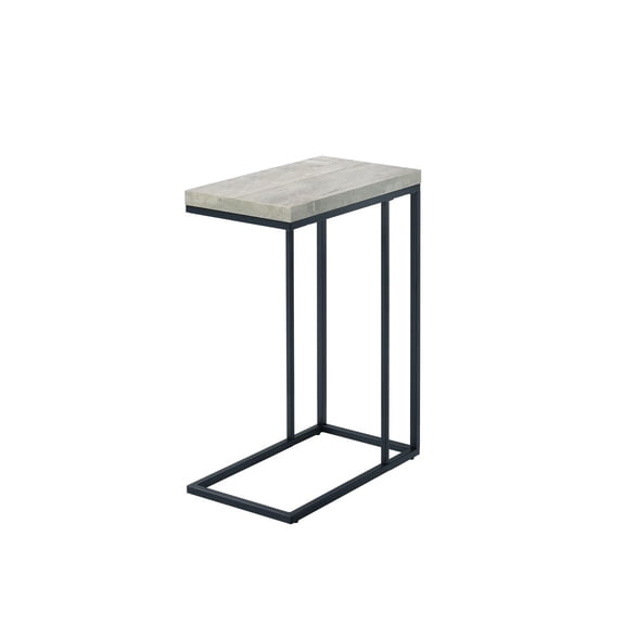 Myco Furniture AM100 10 x 18 x 25 in. Amelia Chair Side End Table, Taupe & Black