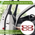 thumbnail image 2 of Recorte de Cubierta del Tazón del Mango de la Puerta Interior de Unique Bargains para Honda Civic 11ª generación 2022-2024 Marco de Decoración del Mango de la Puerta Interior Rojo 1 Juego, 2 of 6