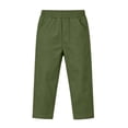 thumbnail image 4 of LEKWK Uniform Pants for Boys Pull-On Chino Pants Elastic Waist Casual Trousers with Pockets Preppy Lightweight Lounge School Formal Playwear 5-15Y, 4 of 9