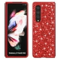 thumbnail image 1 of SaniMore for Samsung Galaxy Z Fold 3 7.6" Glitter Case, Flexible TPU Anti-Fingerprint Anti-Scratch Heavy Duty Full Body Protective Case for Samsung Z Fold 3 Women Ladies, Red, 1 of 6