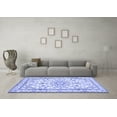 thumbnail image 3 of Ahgly Company Machine Washable Indoor Square Persian Blue Traditional Area Rugs, 5' Square, 3 of 4