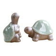 thumbnail image 4 of Minkissy 2Pcs Ceramic Tea Pet Ornaments Tortoise Models for Desk Decoration, 4 of 7
