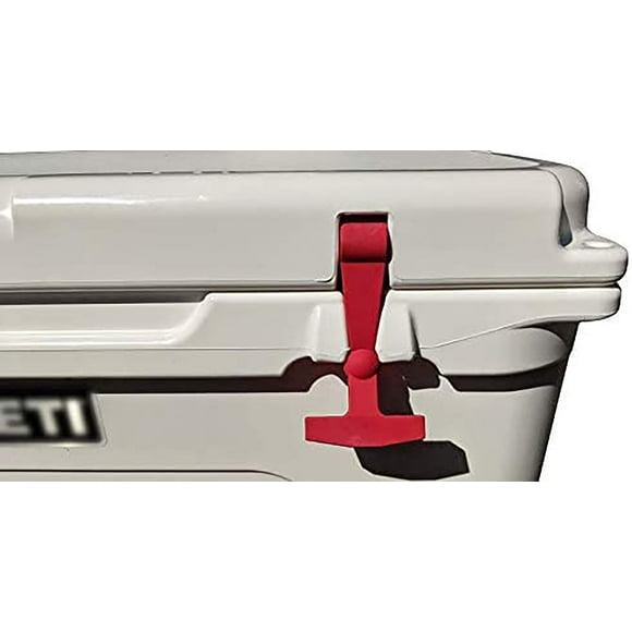 2-Pack Replacement Lid Latches Compatible With Yeti and RTIC Hard Coolers, Designed and Manufactured - Larger, Ergonomically Improved Design That Fits all Yeti Tundra Coolers (Red)