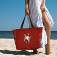 thumbnail image 6 of PAYOHTO Red Spider Skin Pattern Superhero Large Beach Tote Bags for Womens Mens Sandproof Swim Pool Bag with Zipper for Travel Vacation, 6 of 7