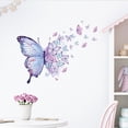 thumbnail image 5 of Hermosas pegatinas de pared de mariposas púrpuras azules, calcomanías de pared de mariposas de arte, decoraciones de sala de juegos de guardería de vinilo removibles y pegadas, 5 of 5