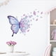 thumbnail image 5 of Hermosas pegatinas de pared de mariposas púrpuras azules, calcomanías de pared de mariposas de arte, decoraciones de sala de juegos de guardería de vinilo removibles y pegadas, 5 of 5