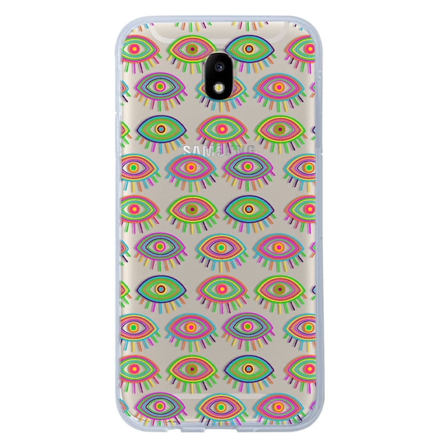Funda para Galaxy J7 Pro Ojo Turco Colores, Uso Rudo, InstaCase Protector para Galaxy J7 Pro Antigolpes, Case Ojo Turco Colores